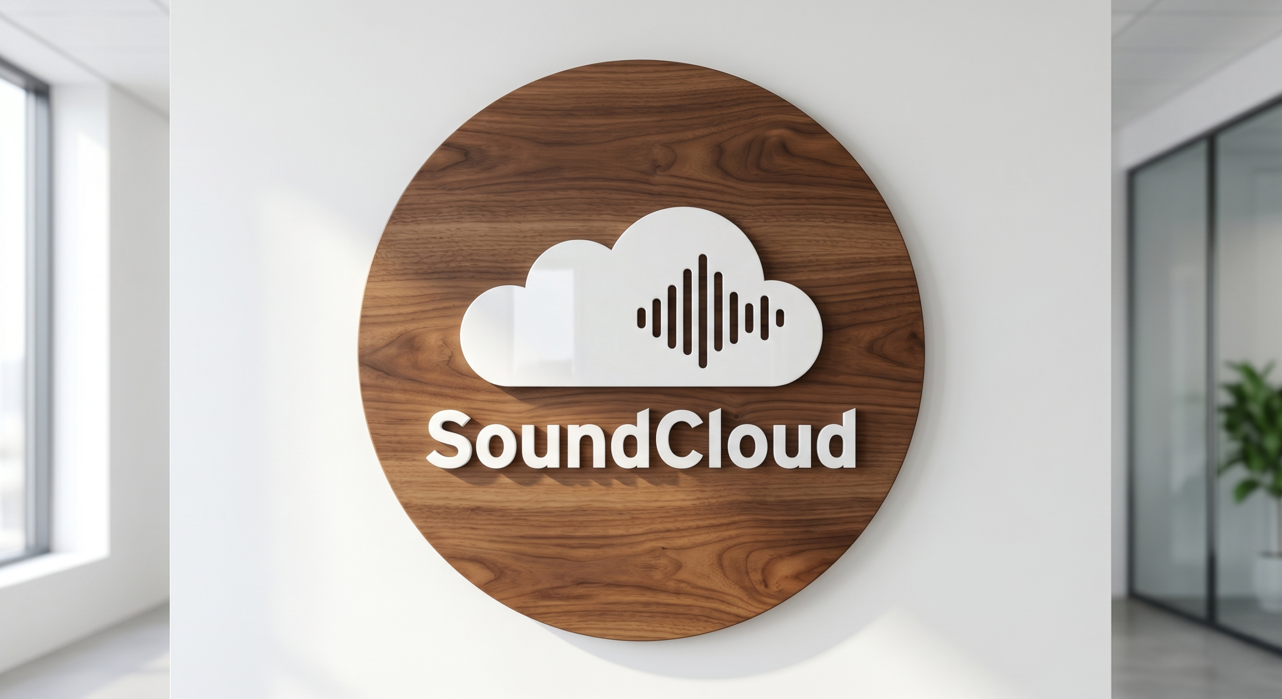 Soundcloud Wood and Acrylic Sign